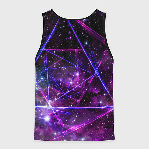 Мужская майка без рукавов Космонавты Марио и Луиджи покоряют космос - нейроа / 3D-Черный – фото 2