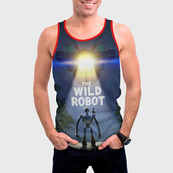Майка-безрукавка мужская Дикий робот и звездолет, цвет: 3D-красный — фото 2