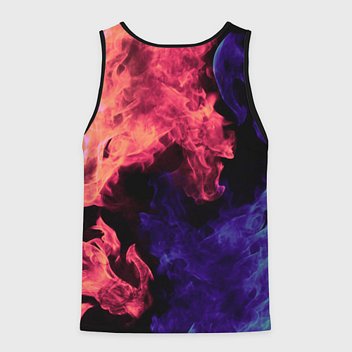 Мужская майка без рукавов RUST flame steel / 3D-Черный – фото 2