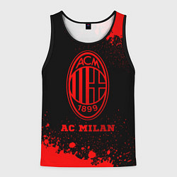 Майка-безрукавка мужская AC Milan - red gradient, цвет: 3D-черный