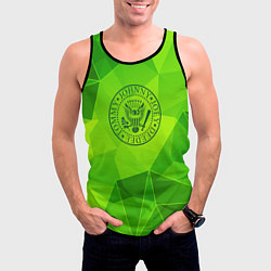 Майка-безрукавка мужская Ramones green poly, цвет: 3D-черный — фото 2