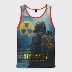 Майка-безрукавка мужская Stalker 2 зараженная зона, цвет: 3D-красный