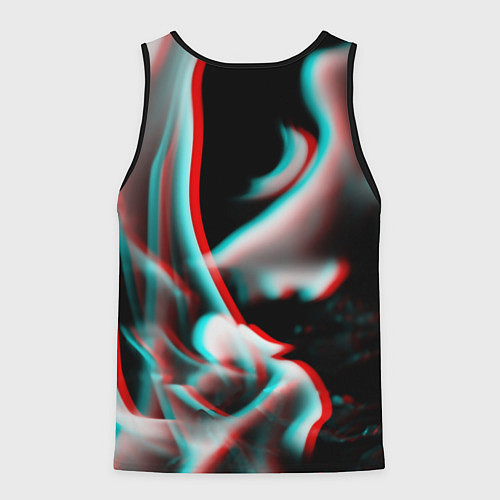 Мужская майка без рукавов Tekken fire glitch / 3D-Черный – фото 2