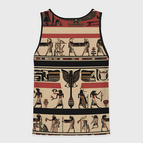 Мужская майка без рукавов Египет орнамент / 3D-Черный – фото 2
