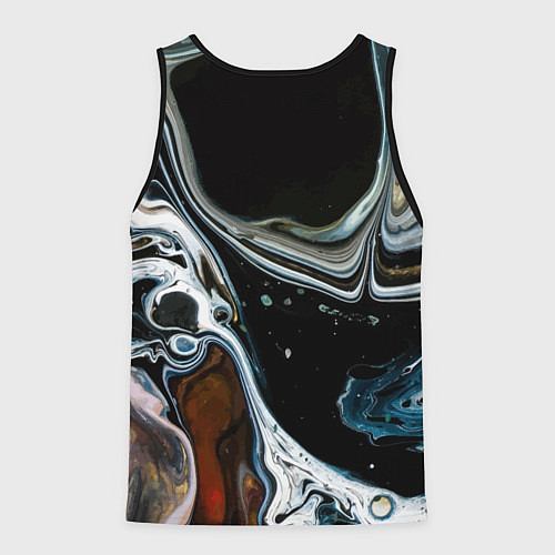 Мужская майка без рукавов Slava Marlow music artist / 3D-Черный – фото 2