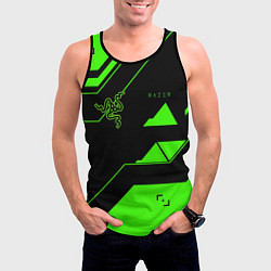 Майка-безрукавка мужская Razer geometry game, цвет: 3D-черный — фото 2