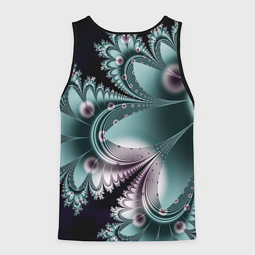 Мужская майка без рукавов Фракталы узорный стиль / 3D-Черный – фото 2
