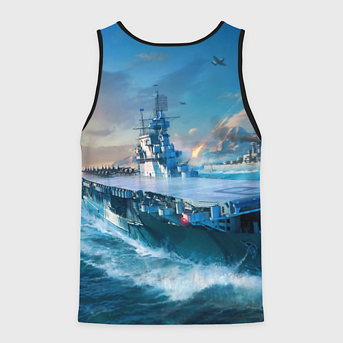 Мужская майка без рукавов War Thunder ship / 3D-Черный – фото 2