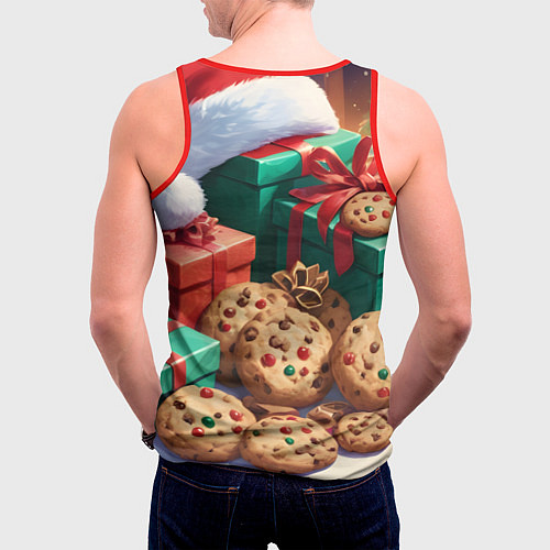 Мужская майка без рукавов Рождественские подарки / 3D-Красный – фото 4