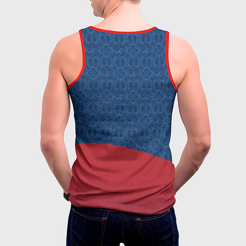 Мужская майка без рукавов Прыжок Человека-паука / 3D-Красный – фото 4