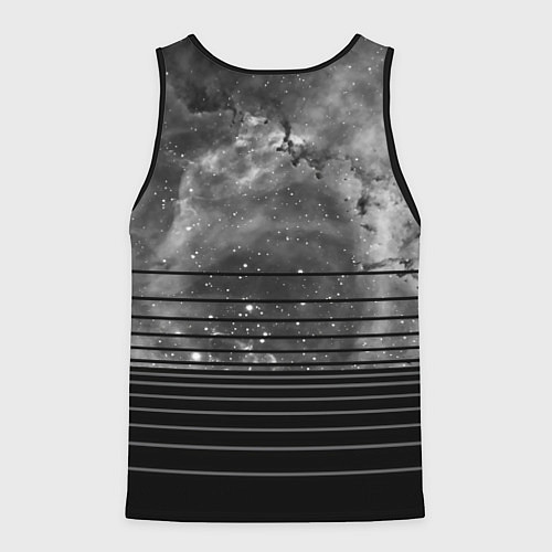 Мужская майка без рукавов Звездное небо - Беби Йода / 3D-Черный – фото 2