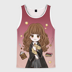 Майка-безрукавка мужская Гермиона Грейнджер, цвет: 3D-белый