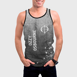Майка-безрукавка мужская Ozzy Osbourne - grey gradient вертикально, цвет: 3D-черный — фото 2