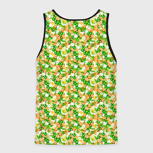 Мужская майка без рукавов Салат Оливье с майонезом / 3D-Черный – фото 2