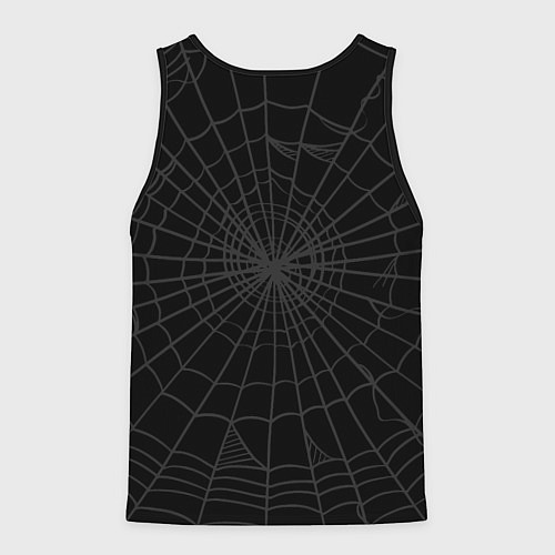 Мужская майка без рукавов Логотип паука на фоне паутины косплей костюм Морал / 3D-Черный – фото 2