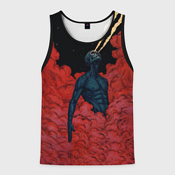 Майка-безрукавка мужская Космический гигант демон, цвет: 3D-черный