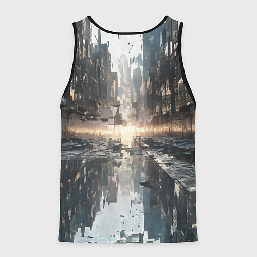 Мужская майка без рукавов Сюрреализм абстракция / 3D-Черный – фото 2