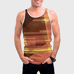 Майка-безрукавка мужская Оттенки заката, цвет: 3D-белый — фото 2