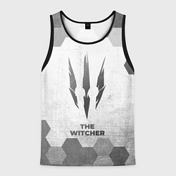 Майка-безрукавка мужская The Witcher - white gradient, цвет: 3D-черный