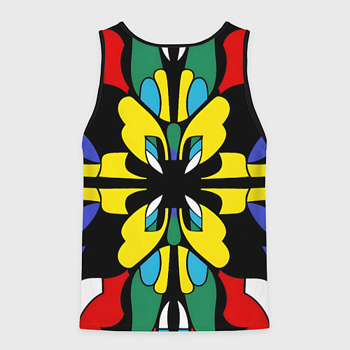 Мужская майка без рукавов Яркий калейдоскоп / 3D-Черный – фото 2
