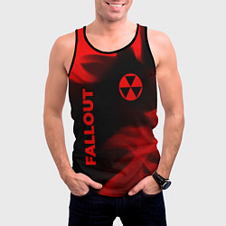 Майка-безрукавка мужская Fallout - red gradient вертикально, цвет: 3D-черный — фото 2