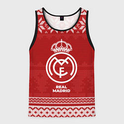 Майка-безрукавка мужская Новогодний Real Madrid, цвет: 3D-черный