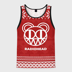 Майка-безрукавка мужская Новогодний Radiohead, цвет: 3D-черный