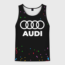 Майка-безрукавка мужская Audi конфети, цвет: 3D-черный