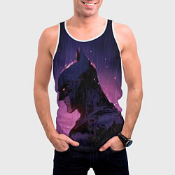 Майка-безрукавка мужская Batman - Neon rain, цвет: 3D-белый — фото 2