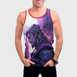 Майка-безрукавка мужская Thor - Neon rain, цвет: 3D-красный — фото 2