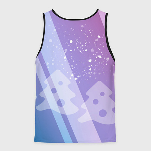 Мужская майка без рукавов Снегурочка с тату / 3D-Черный – фото 2