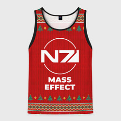 Майка-безрукавка мужская Mass Effect new year, цвет: 3D-черный