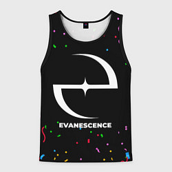 Майка-безрукавка мужская Evanescence конфети, цвет: 3D-черный