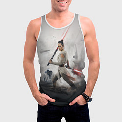Майка-безрукавка мужская Звездные войны - Рей Скайуокер, цвет: 3D-белый — фото 2