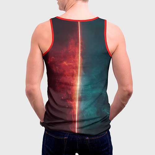 Мужская майка без рукавов Доктор Дум - Железный Человек / 3D-Красный – фото 4