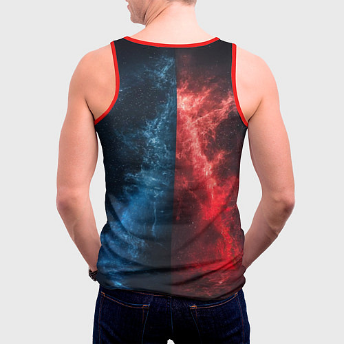 Мужская майка без рукавов Дарт Вейдер - две стороны силы / 3D-Красный – фото 4