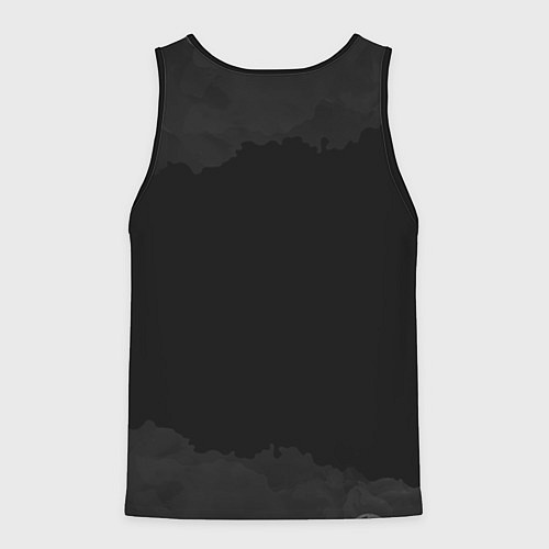Мужская майка без рукавов Дед мороз панк / 3D-Черный – фото 2