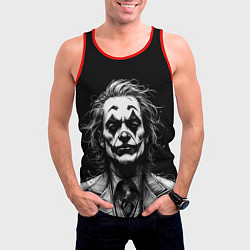 Майка-безрукавка мужская Joker - clown, цвет: 3D-красный — фото 2