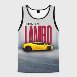 Майка-безрукавка мужская Итальянский гиперкар Lambo Huracan, цвет: 3D-черный