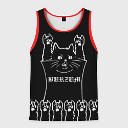 Майка-безрукавка мужская Burzum: cat rock, цвет: 3D-красный