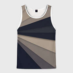 Майка-безрукавка мужская Фрактальные линии, цвет: 3D-белый