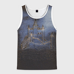 Майка-безрукавка мужская Замок принцессы, цвет: 3D-белый