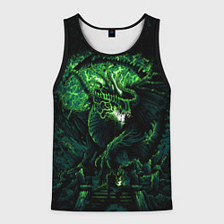 Майка-безрукавка мужская Green dragon - Dragon Age, цвет: 3D-черный