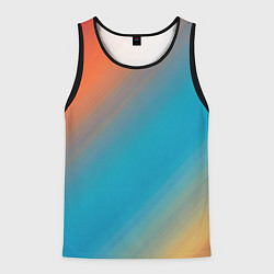 Мужская майка без рукавов Сине-оранжевый градиент