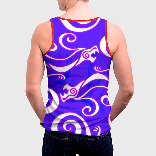 Мужская майка без рукавов The Witcher dragon neno / 3D-Красный – фото 4