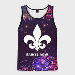 Майка-безрукавка мужская Праздничный Saints Row, цвет: 3D-черный