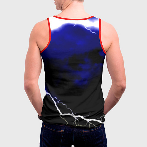 Мужская майка без рукавов Rainbow six storm / 3D-Красный – фото 4