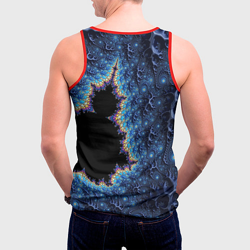 Мужская майка без рукавов Психоделика абстракця / 3D-Красный – фото 4
