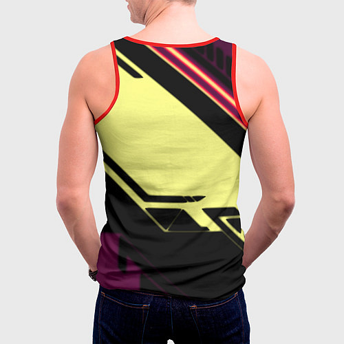 Мужская майка без рукавов Linkin park geometry steel / 3D-Красный – фото 4