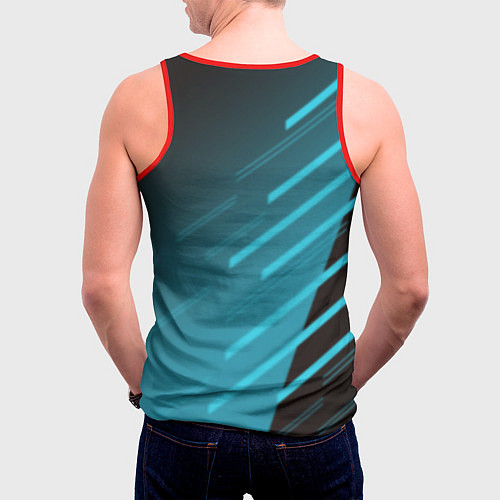 Мужская майка без рукавов Nissan geometry sport / 3D-Красный – фото 4
